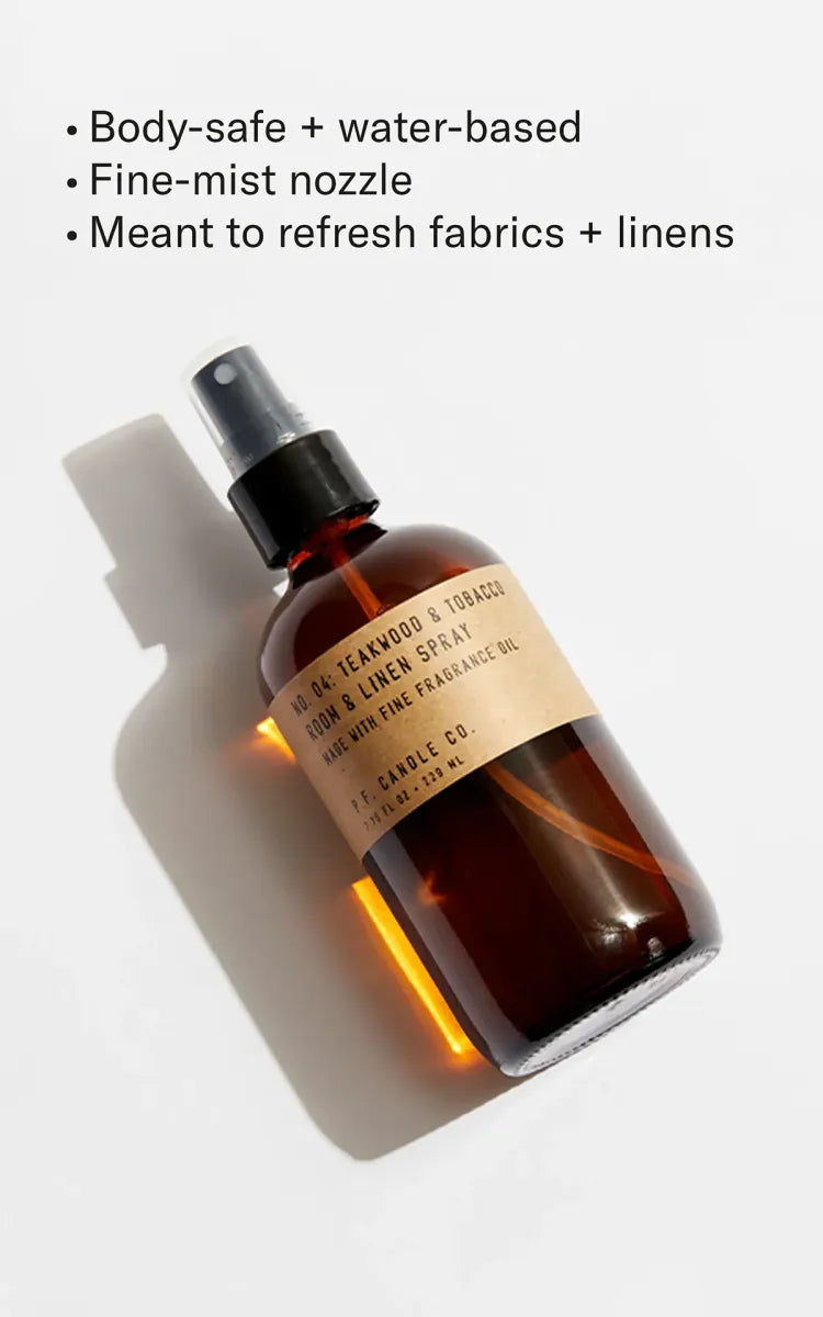 P.F. Candle Co. Spray No.4 Teakwood & Tobacco