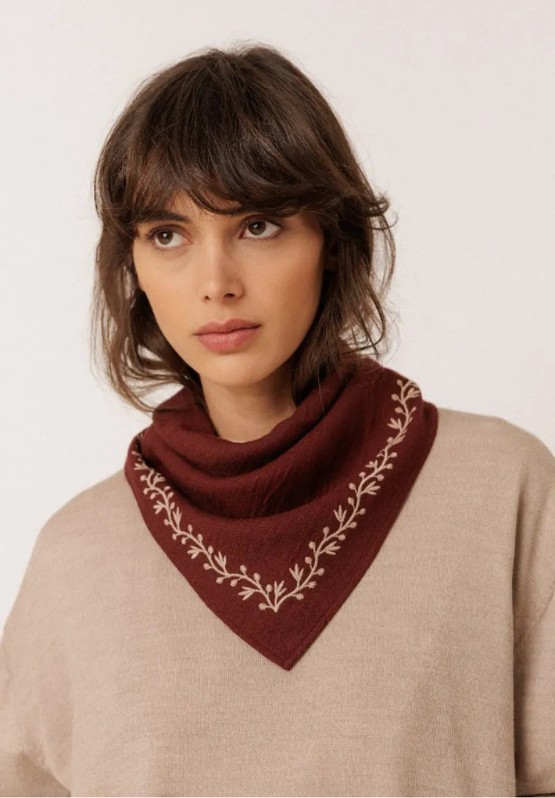 indi & cold Embroidered Kerchief