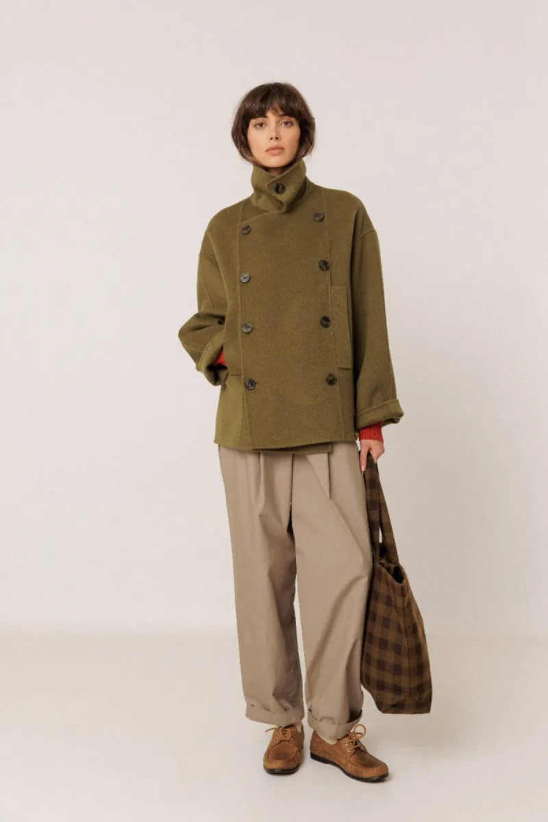indi & cold Double-breasted Wool Coat