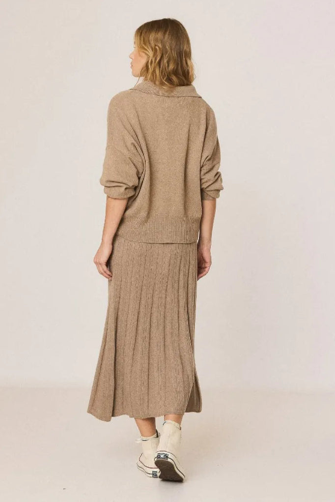 Indi & Cold Polo sweater with cashmere
