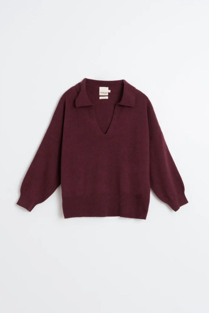 Indi & Cold Polo sweater with cashmere