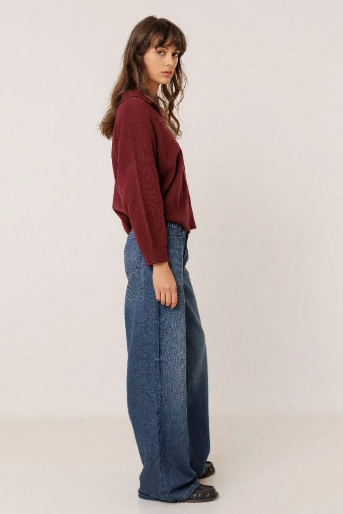 Indi & Cold Polo sweater with cashmere