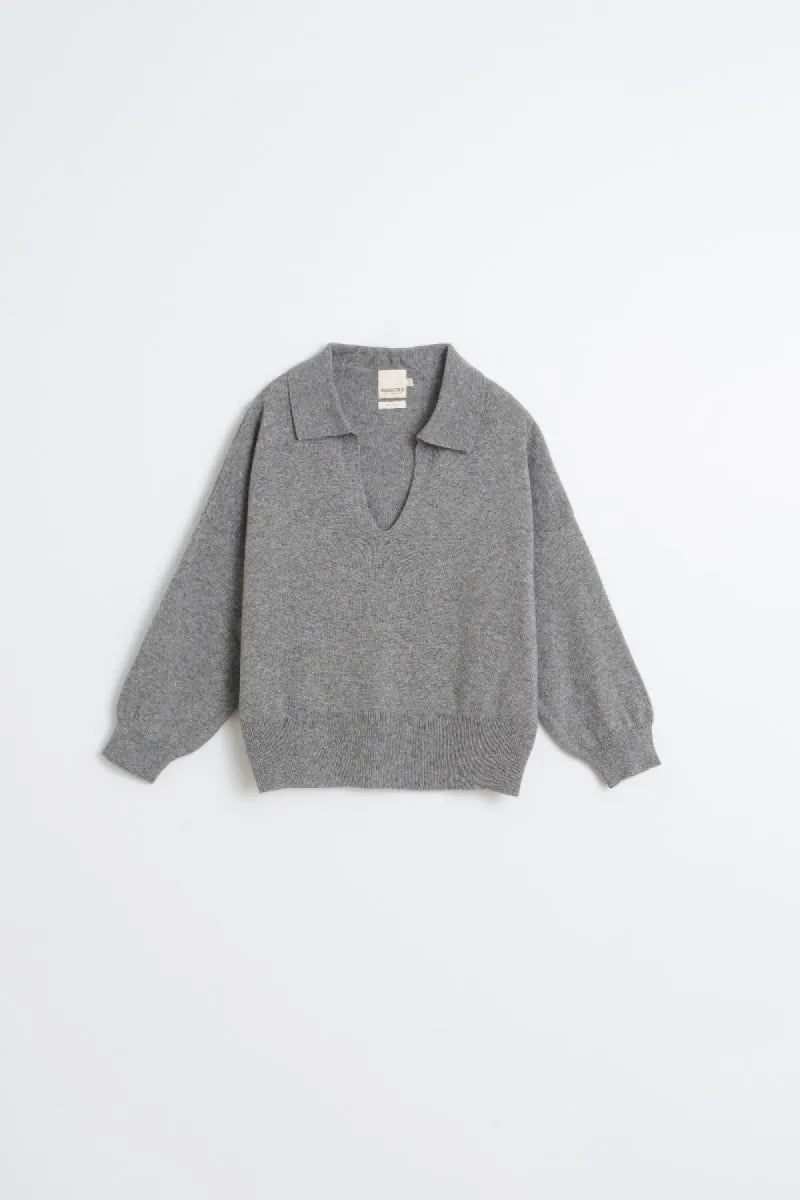 Indi & Cold Polo sweater with cashmere