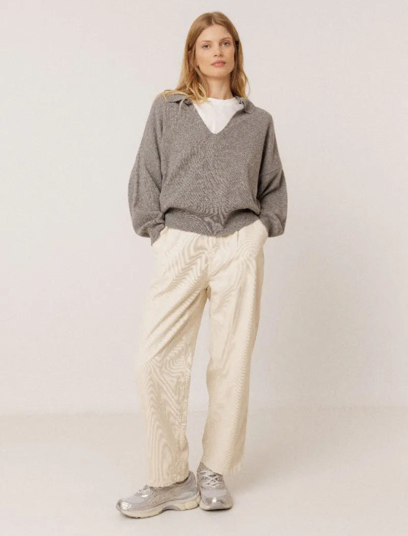 Indi & Cold Polo sweater with cashmere