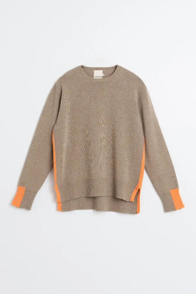 Indi & Cold Fluorescent-detail sweater with cashmere