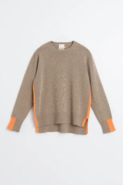 Indi & Cold Fluorescent-detail sweater with cashmere