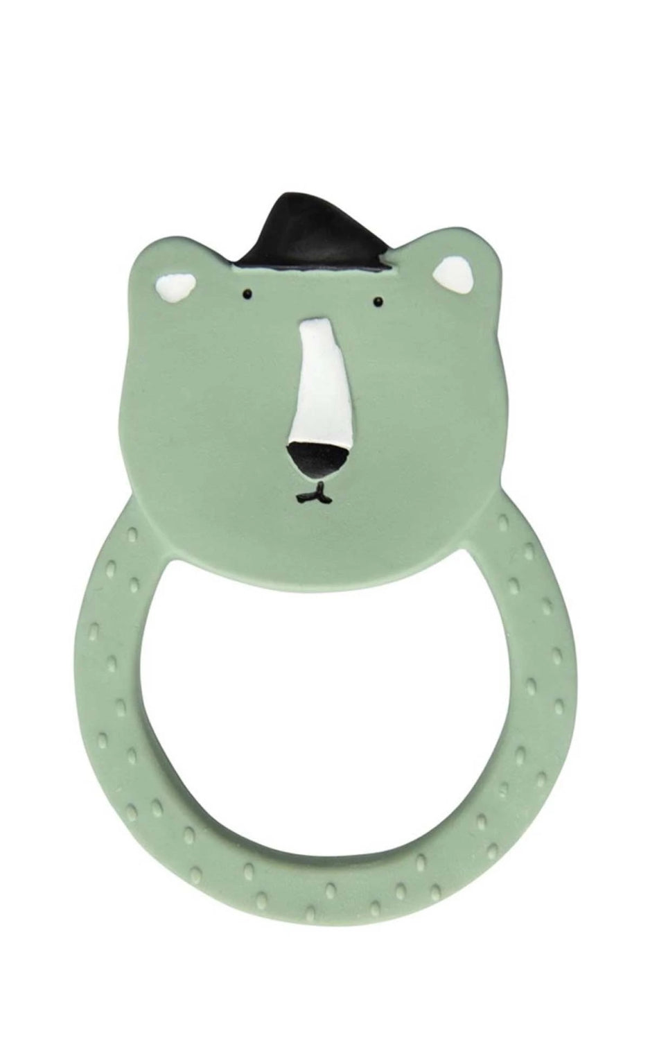 Bite Ring Natural Rubber Mr Polar Bear