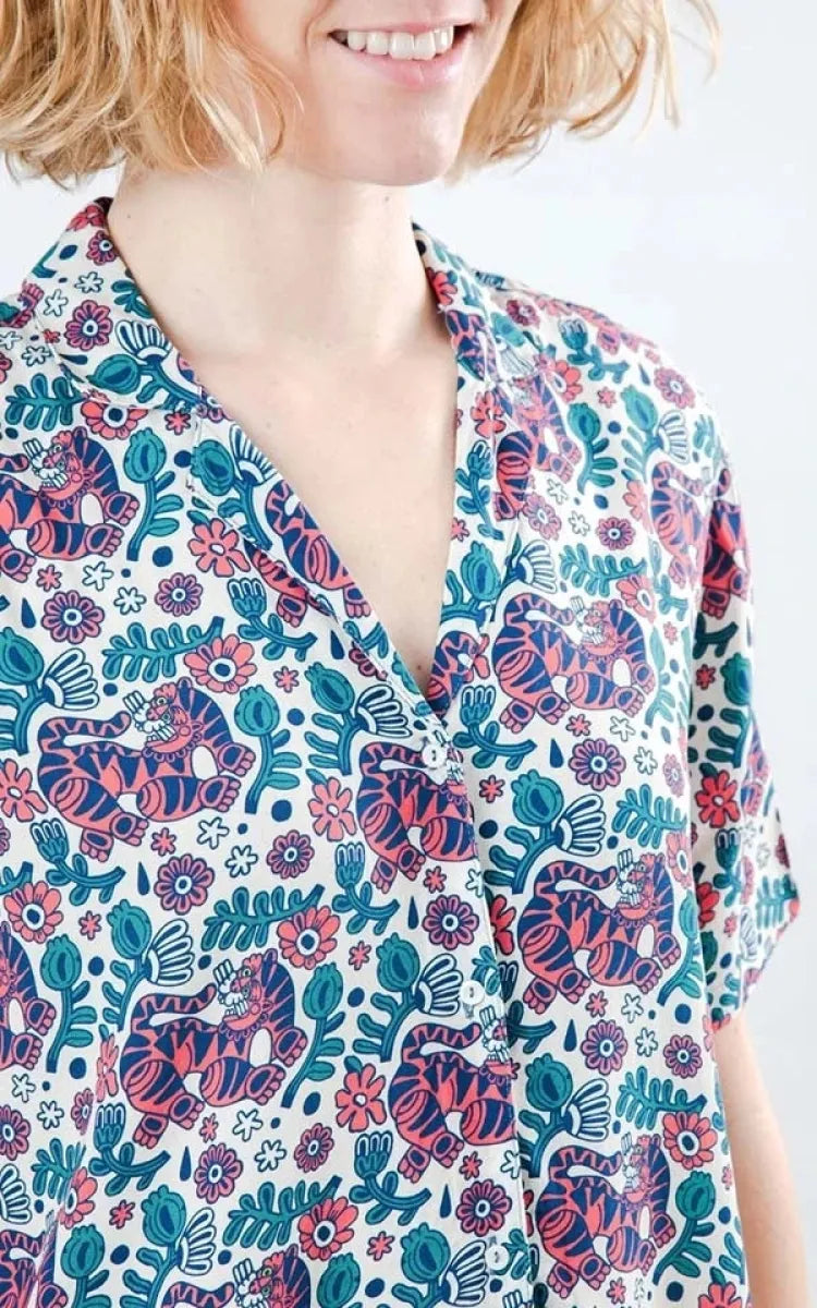 Brava Fabrics Blouse Asis Percales Tigris