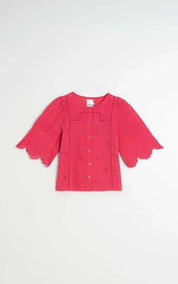 indi & cold Blouse Boxy with Embroidery