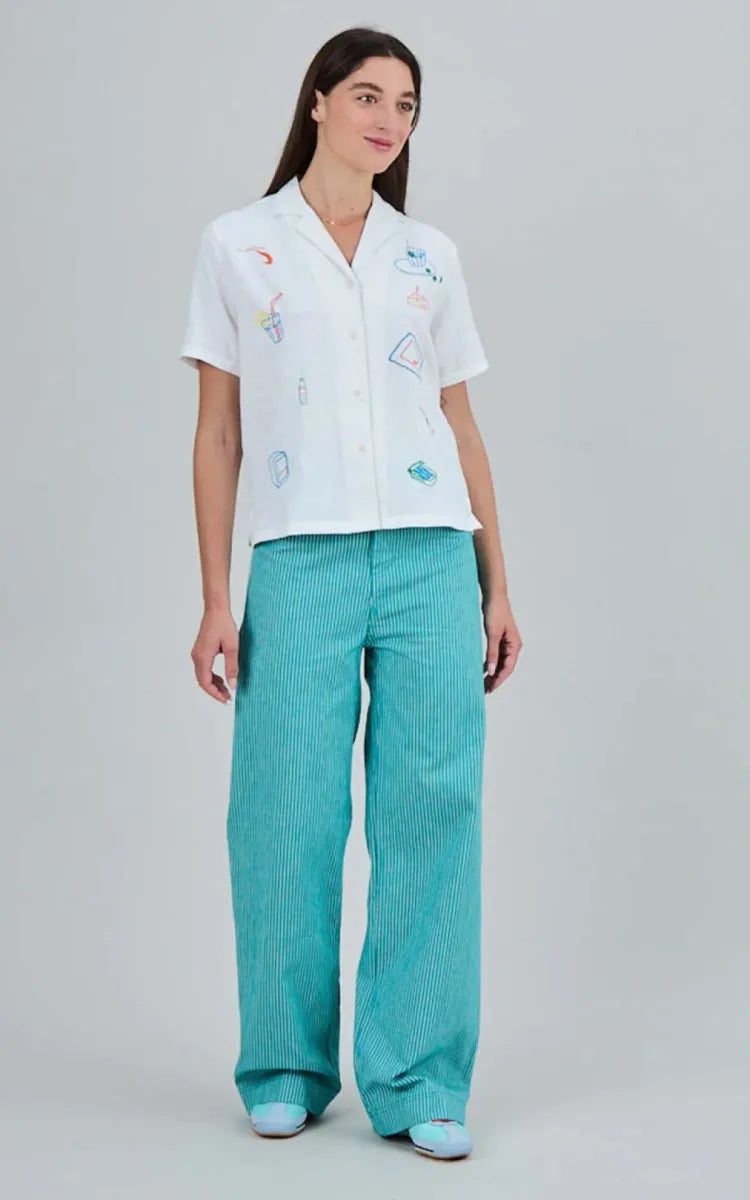 Brava Fabrics Blouse Chiringuito Embroidery Aloha