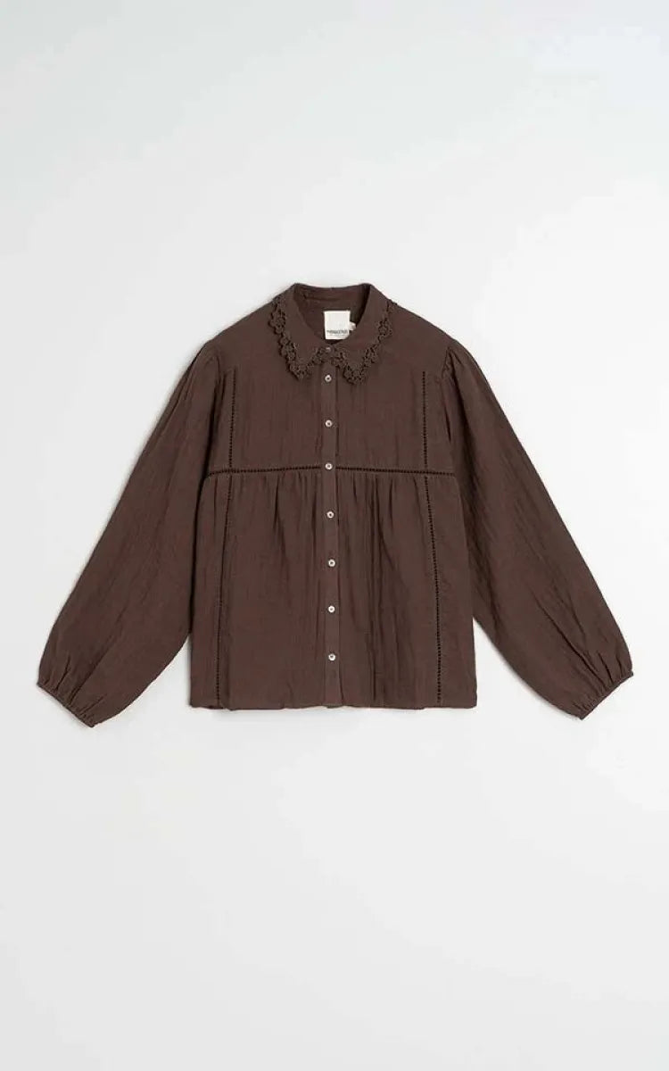 indi & cold Blouse Crochet Neck