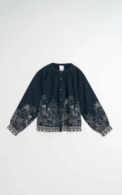indi & cold Blouse Floral Hem