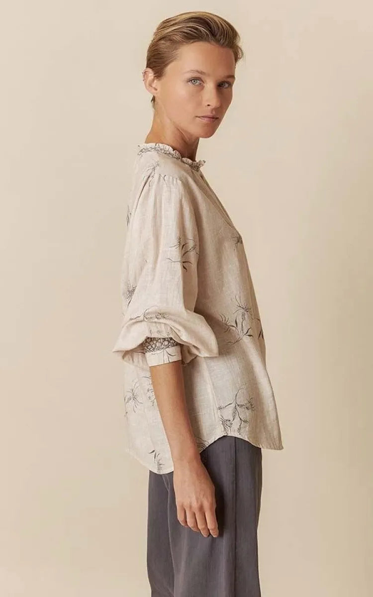 indi & cold Blouse Flower Print