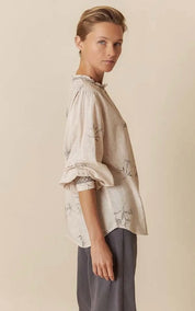 indi & cold Blouse Flower Print