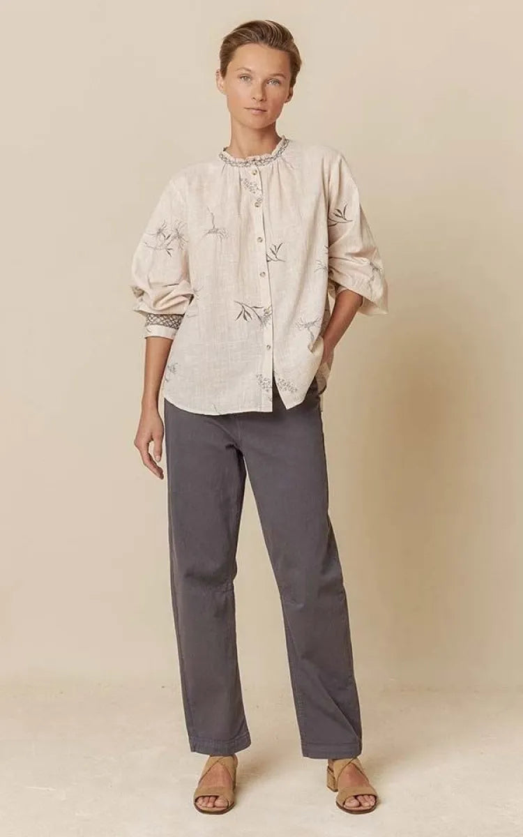 indi & cold Blouse Flower Print