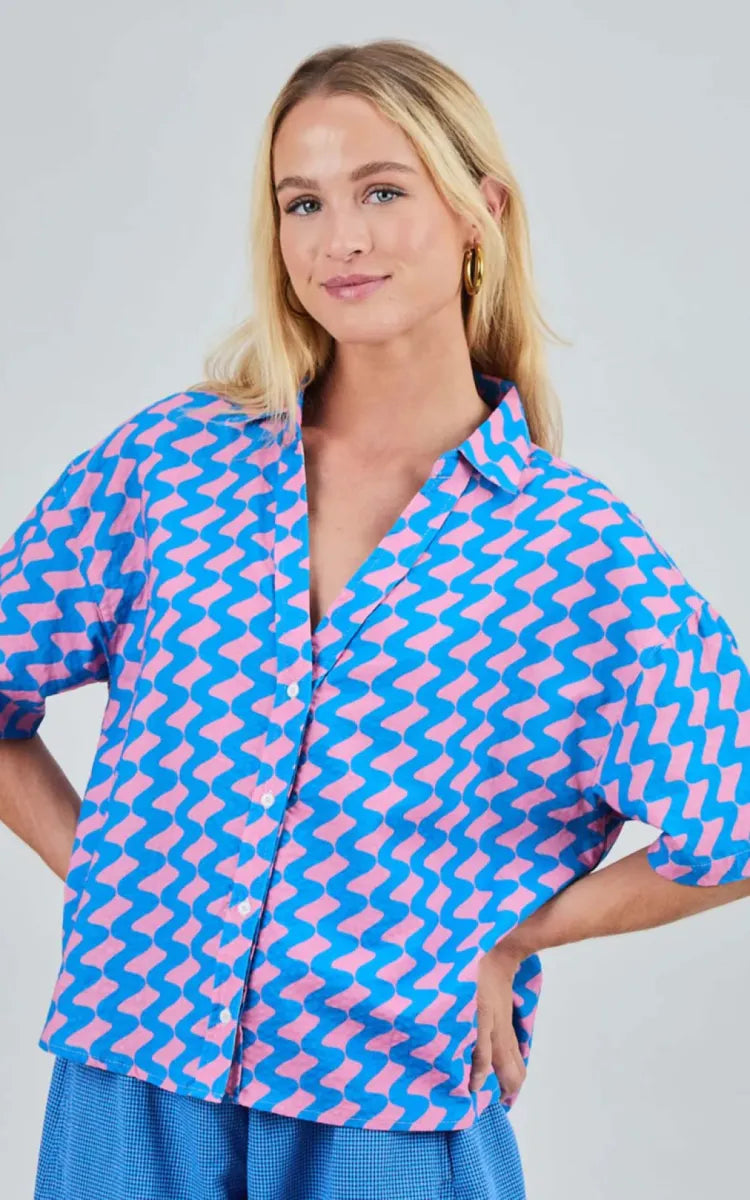 Brava Fabrics Blouse Gum Oversize Cropped