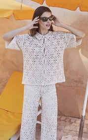 indi & cold Blouse Knitted Crochet