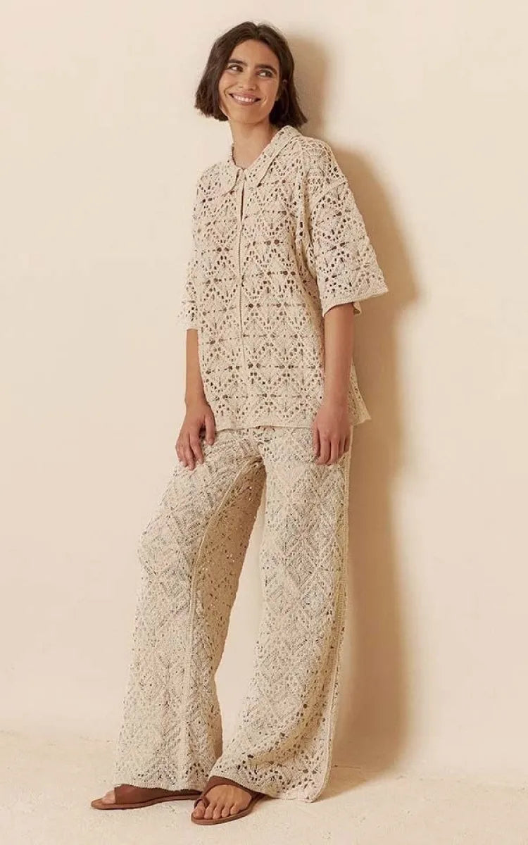 indi & cold Blouse Knitted Crochet