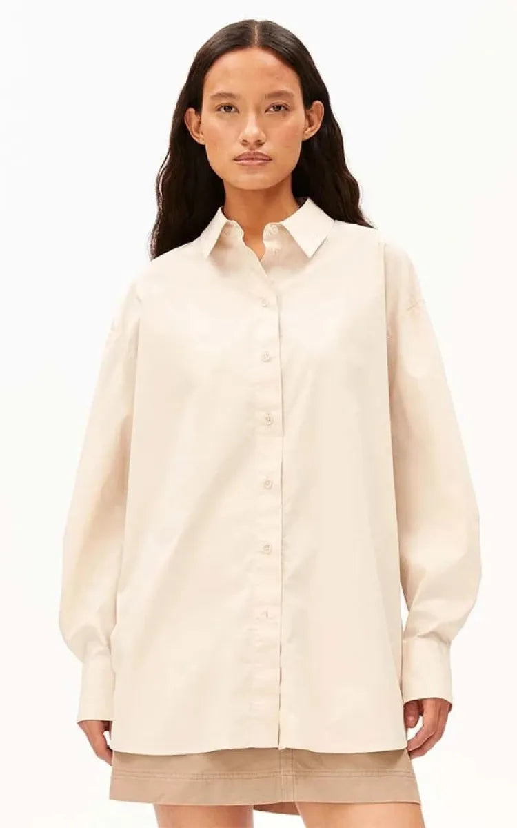 ARMEDANGELS Blouse Poplin Barrel Sleeve