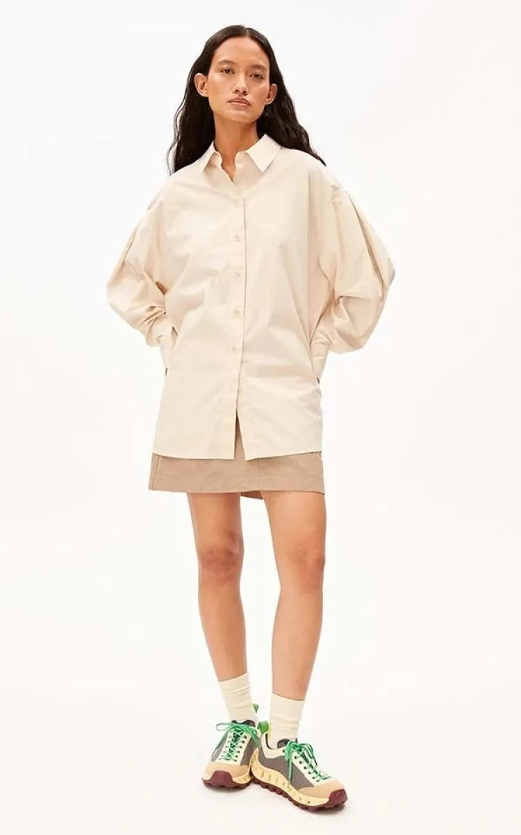 ARMEDANGELS Blouse Poplin Barrel Sleeve
