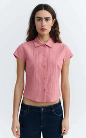 Thinking MU Blouse Rosette Kitty