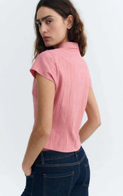 Thinking MU Blouse Rosette Kitty