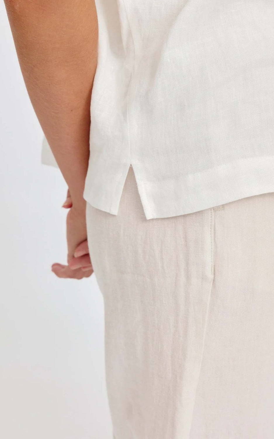 Blouse Short Sleeve Linen