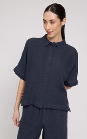 Blouse Short Sleeve Linen