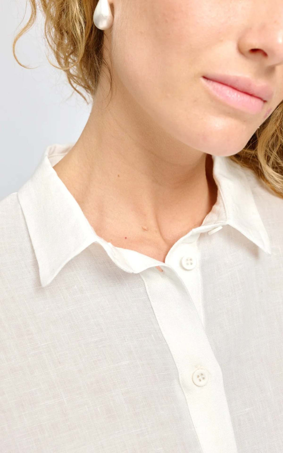 Blouse Short Sleeve Linen
