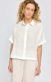 Blouse Short Sleeve Linen