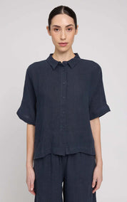 Blouse Short Sleeve Linen