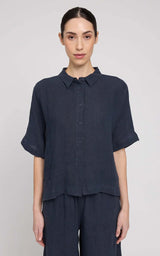 Blouse Short Sleeve Linen