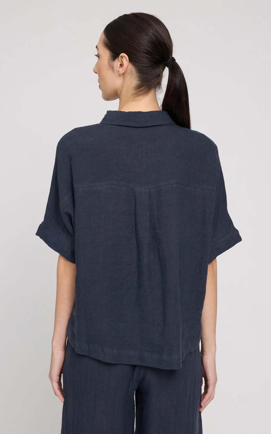 Blouse Short Sleeve Linen