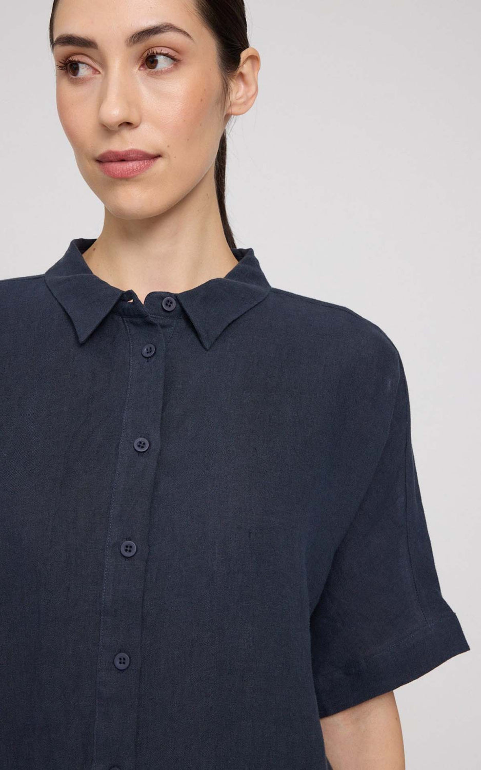 Blouse Short Sleeve Linen