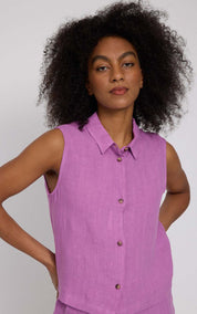 Blouse Sleeveless Linen