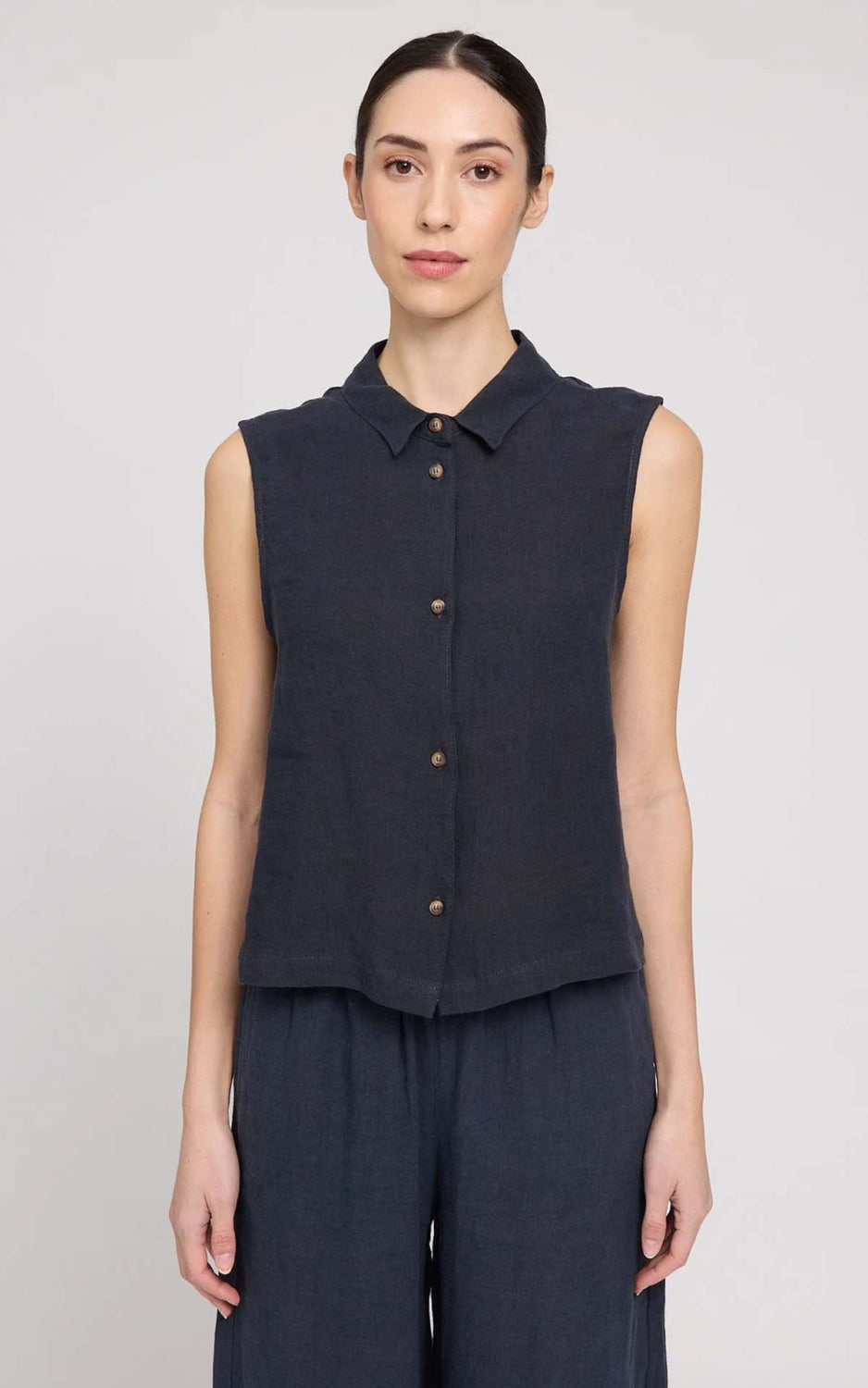 Blouse Sleeveless Linen