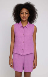 Blouse Sleeveless Linen