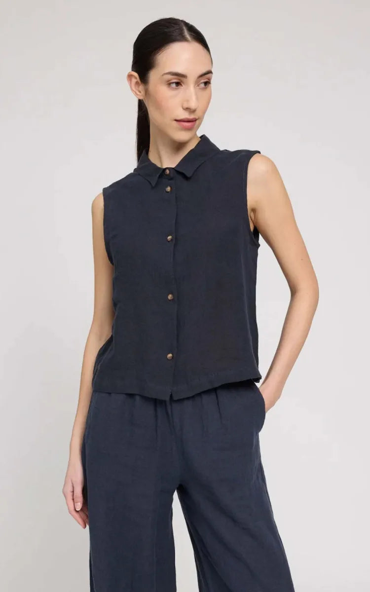 Mazine Blouse Sleeveless Linen