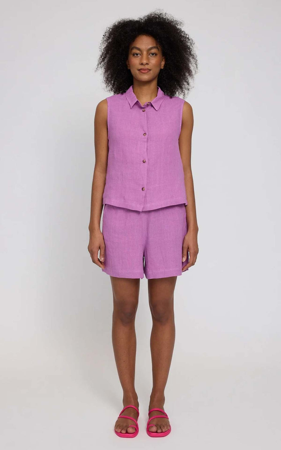 Blouse Sleeveless Linen