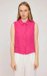 Blouse Sleeveless Linen
