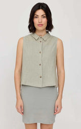 Blouse Mouwloos Linnen