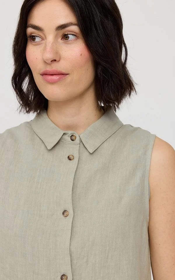 Blouse Sleeveless Linen