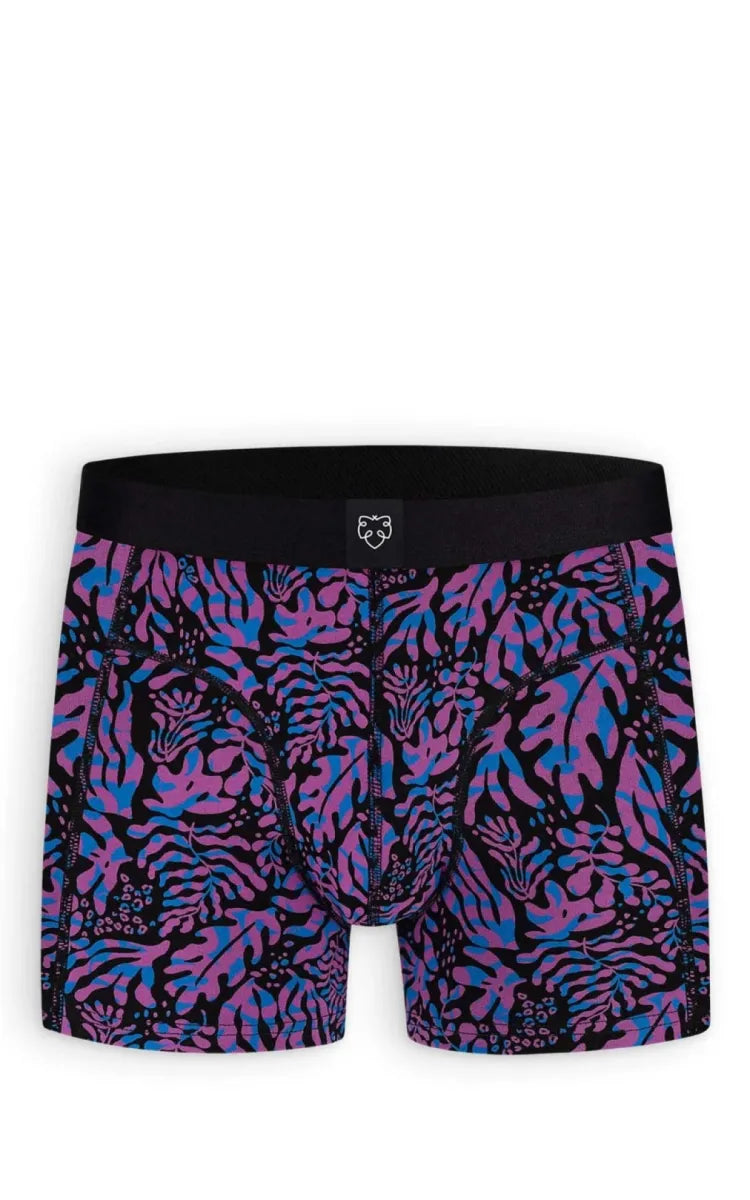 A-dam Underwear Boxer Brief Black Leafs