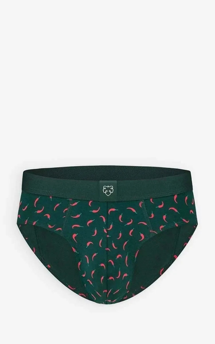 A-dam Underwear Brief Green Red Peppers