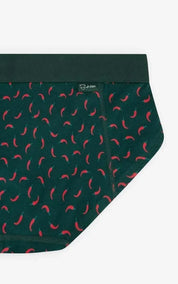 A-dam Underwear Brief Green Red Peppers