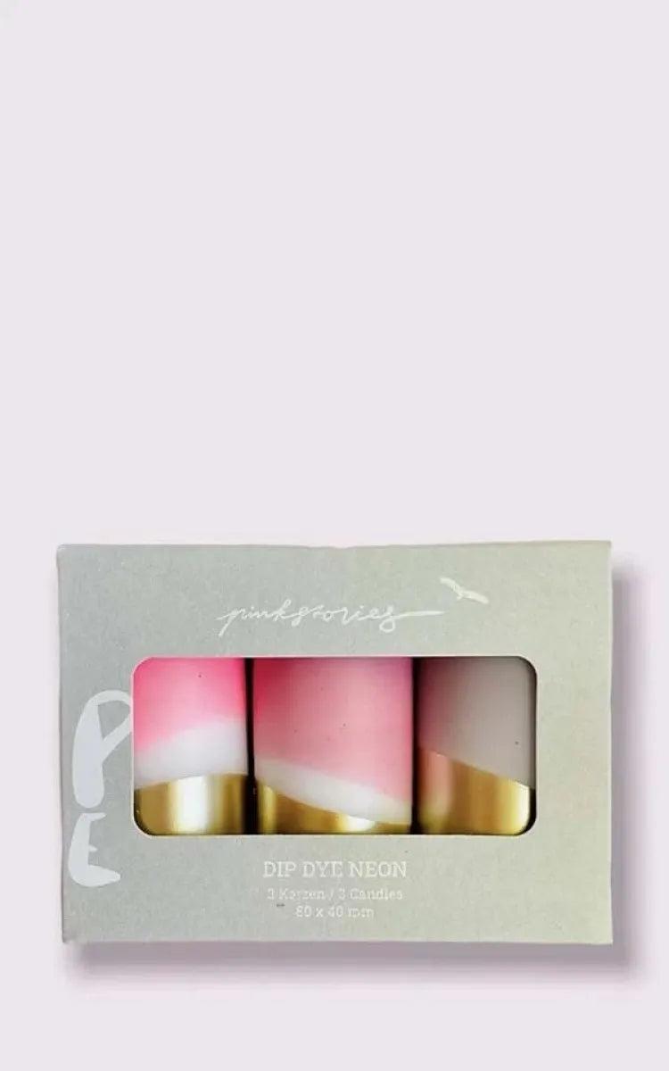 Pink Stories Candle Dip Dye Bling Bling
