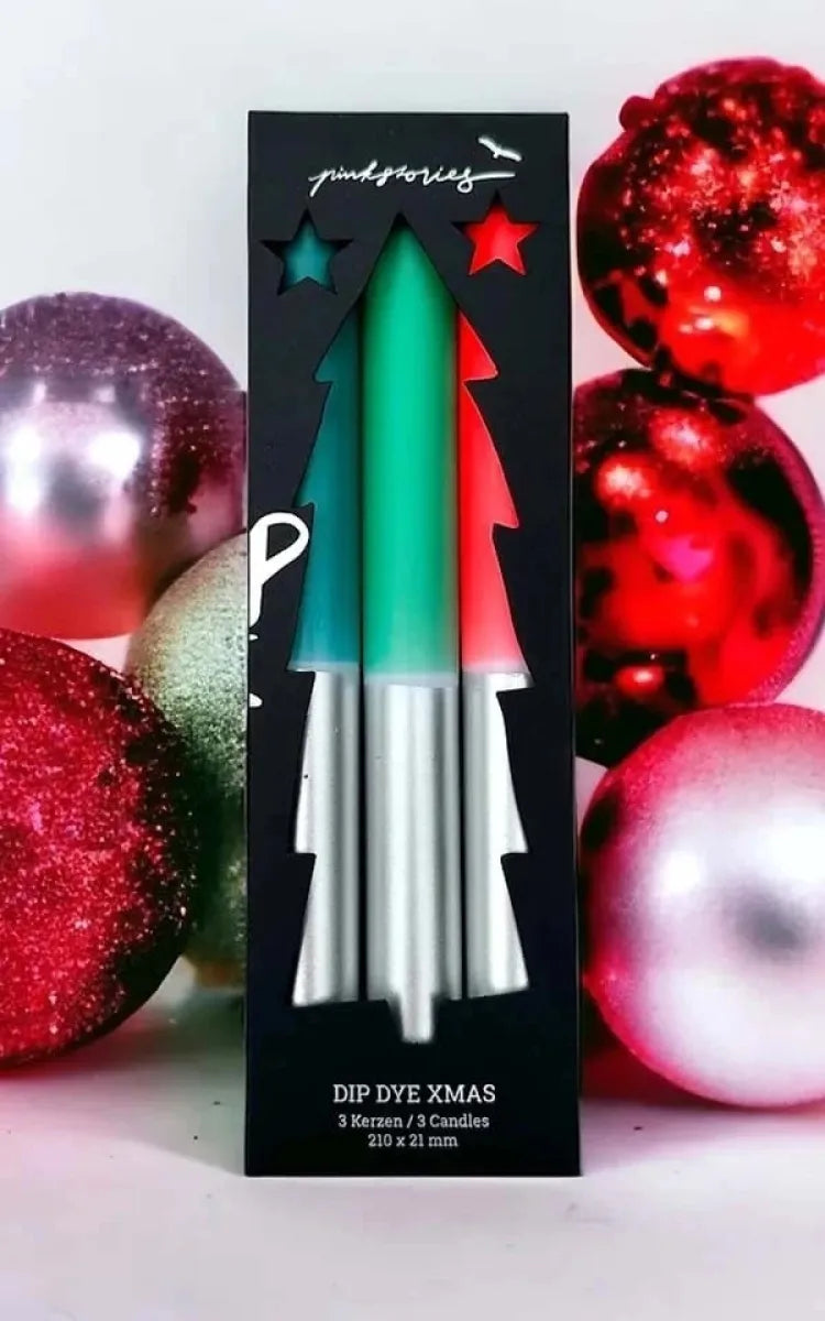 Pink Stories Candle Dip Dye X-mas