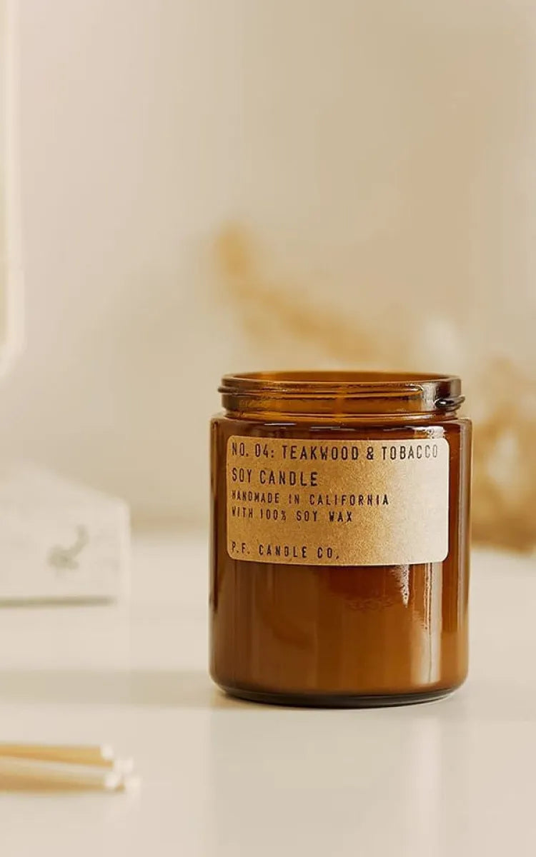 P.F. Candle Co. Candle No.4 Teakwood & Tobacco