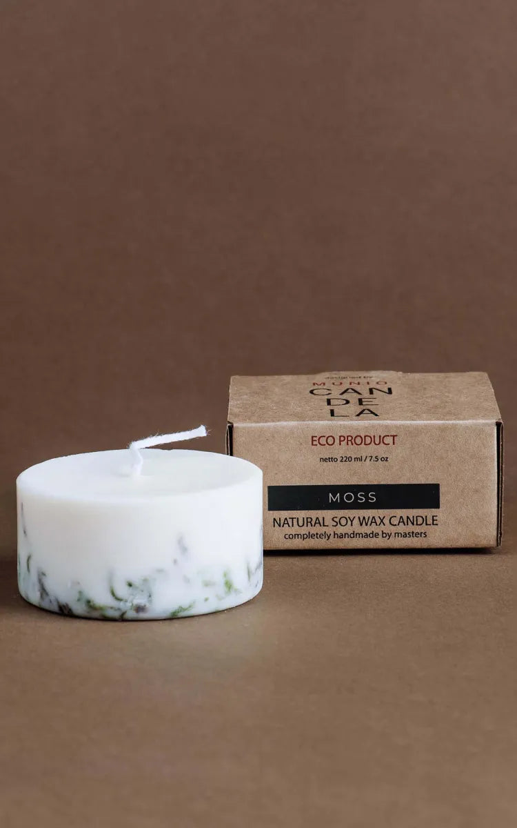 The MUNIO Candle Pillar Mini Moss