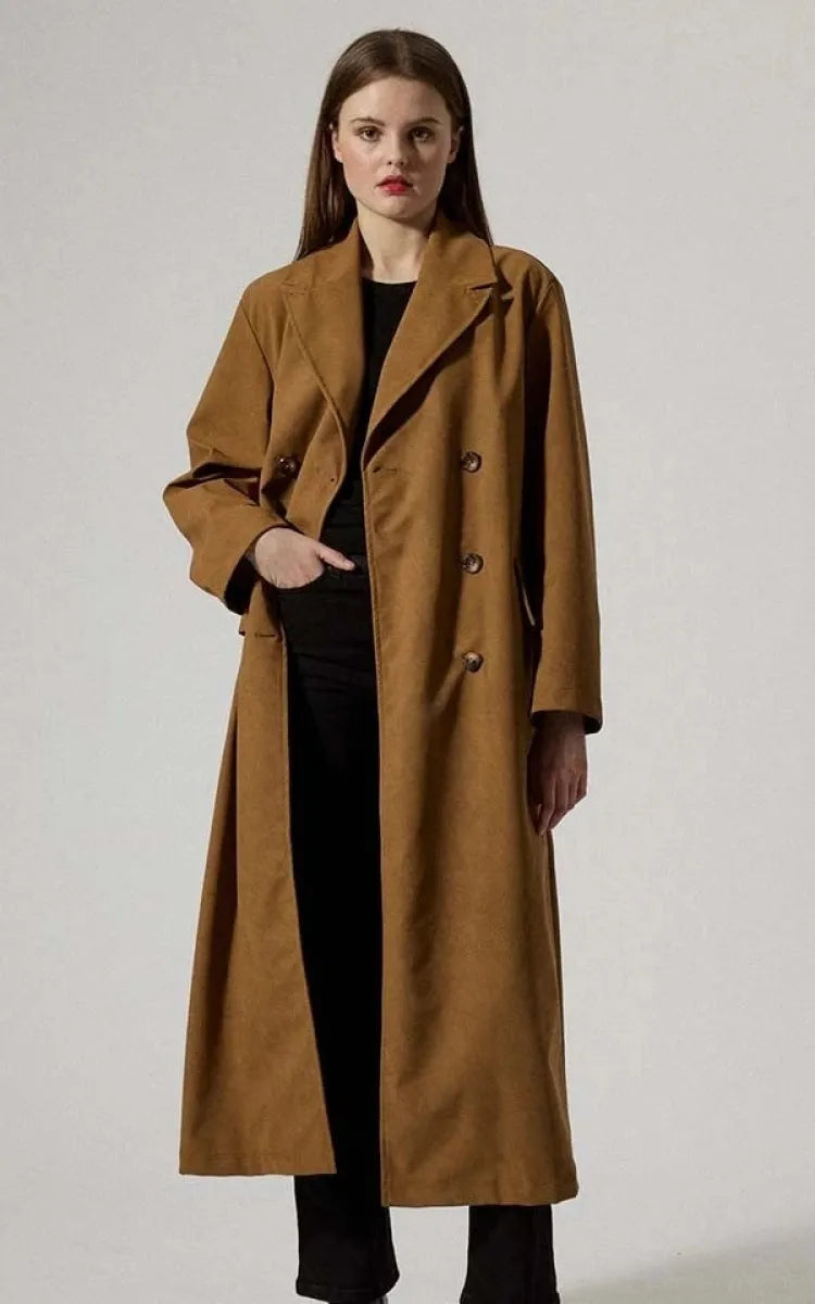 Brixtol Textiles Coat Olivia Faux Suede